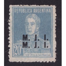ARGENTINA SERVICIO OFICIAL GJ 415b ESTAMPILLA VARIEDAD SOBRECARGA DOBLE, RARA U$ 95